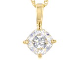 Strontium Titanate 10k yellow gold solitaire pendant 1.35ct