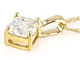 Strontium Titanate 10k yellow gold solitaire pendant 1.35ct