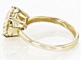 Strontium Titanate 10k yellow gold solitaire ring 4.60ct