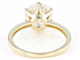 Strontium Titanate 10k yellow gold solitaire ring 3.50ct