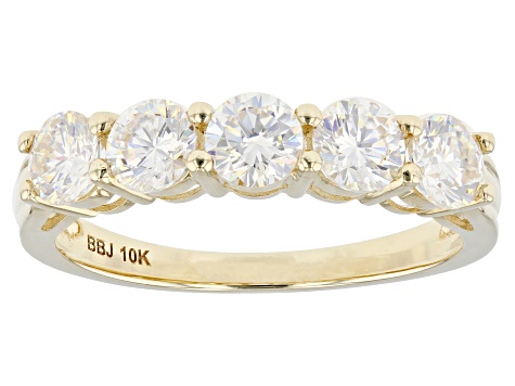 Fabulite Strontium Titanate 10k yellow gold band ring 1.75ctw - FWE032