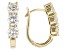 Strontium Titanate 10k yellow gold hoop earrings 4.20ctw