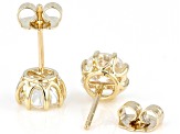 Strontium Titanate 10k yellow gold stud
earrings 3.50ctw.