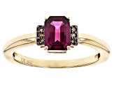 Grape Color Garnet 10k Yellow Gold Ring 1.04ctw