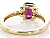 Grape Color Garnet 10k Yellow Gold Ring 1.04ctw