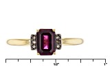 Grape Color Garnet 10k Yellow Gold Ring 1.04ctw