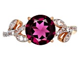 Grape Color Garnet 10k Rose Gold Ring 2.31ctw