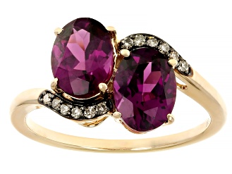 Grape Color Garnet 10k Yellow Gold 2.85ctw