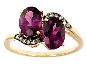 Grape Color Garnet 10k Yellow Gold 2.85ctw