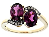 Grape Color Garnet 10k Yellow Gold 2.85ctw