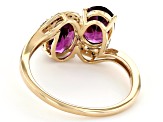 Grape Color Garnet 10k Yellow Gold 2.85ctw