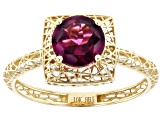 Purple Garnet 10k Yellow Gold Filigree Ring 1.31ct - GCG141