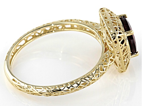 Purple Garnet 10k Yellow Gold Filigree Ring 1.31ct - GCG141