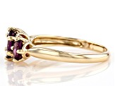 Purple Garnet 10k Yellow Gold Ring 1.28ctw