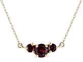 Purple Garnet 10k Yellow Gold Necklace 0.79ctw