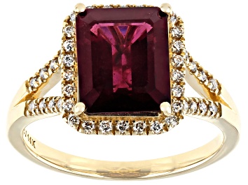 Picture of Grape Color Garnet 14k Yellow Gold Ring 3.38ctw