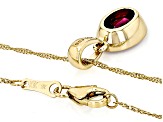 Grape Color Garnet 10k Yellow Gold Pendant With Chain 1.70ct