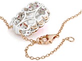 Pink Ethiopian Rhodium/18k Gold Over Palladium Sterling Silver Pendant With Chain 3.62ctw
