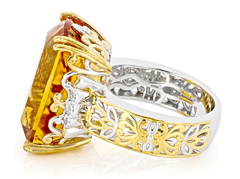 Rio Grande Citrine & White Zircon Rhodium & 24k Gold Over