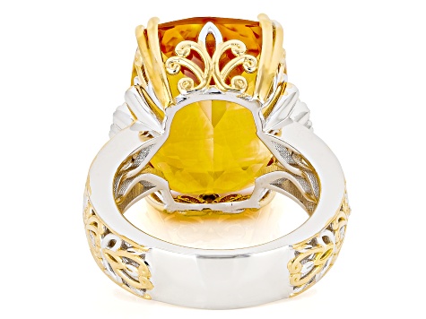 Rio Grande Citrine & White Zircon Rhodium & 24k Gold Over