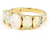 Multi-Color Opal 18k Yellow Gold Over Sterling Silver Ring 1.77ctw