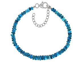 Blue apatite sterling silver bracelet