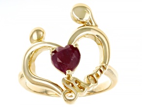 Madagascar Ruby 10k Yellow Gold Ring 0.95ct