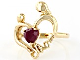 Madagascar Ruby 10k Yellow Gold Ring 0.95ct