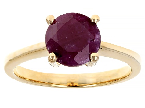 Madagascar Ruby 14k Yellow Gold Ring 2.38ct