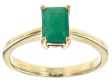 Zambian Emerald 10k Yellow Gold Ring 0.80ct