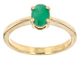 Zambian Emerald 10k Yellow Gold Ring 0.65ct