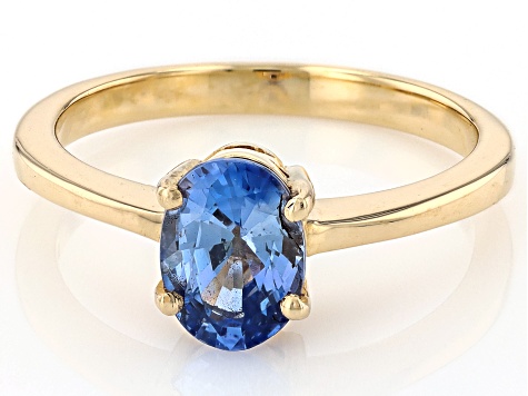 Ceylon Sapphire 14k Yellow Gold Ring 1.51ct