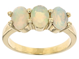 Ethiopian Opal 10k Yellow Gold Ring 1.55ctw