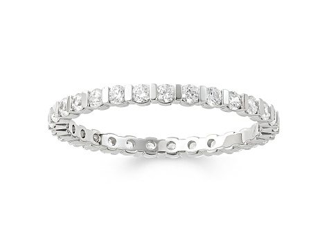 .50ctw White Diamond 14K White Gold Eternity Band Ring - GVI165 | JTV.com