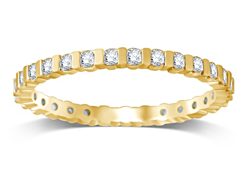 .50ctw White Diamond 14K Yellow Gold Eternity Band Ring