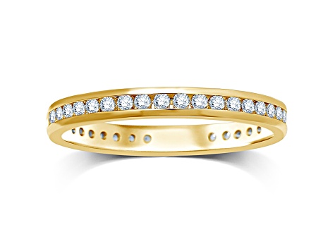.50ctw White Diamond 14kt Yellow Gold Band Ring