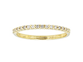 0.14ctw White Diamond 10kt Yellow Gold Band Ring