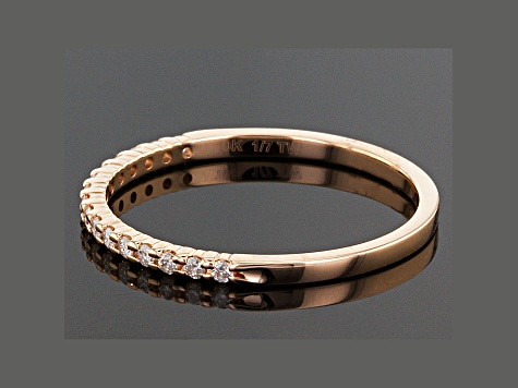 .14ctw White Diamond 10kt Rose Gold Band Ring