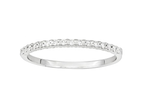 .14ctw White Diamond 10kt White Gold Band Ring
