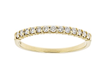 Picture of White Diamond 14k Yellow Gold Band Ring 0.25ctw