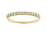 White Diamond 14k Yellow Gold Band Ring 0.25ctw