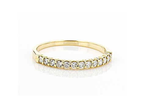 White Diamond 14k Yellow Gold Band Ring 0.25ctw