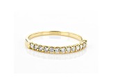 White Diamond 14k Yellow Gold Band Ring 0.25ctw