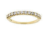 White Diamond 14k Yellow Gold Band Ring 0.50ctw