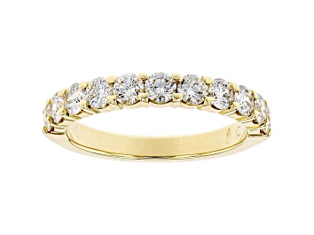 Picture of White Diamond 14k Yellow Gold Band Ring 1.00ctw