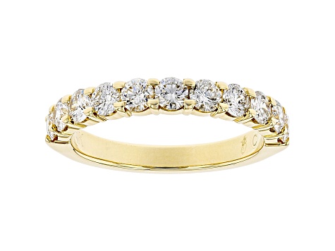 White Diamond 14k Yellow Gold Band Ring 1.00ctw