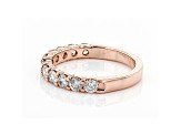 White Diamond 14k Rose Gold Band Ring 1.00ctw