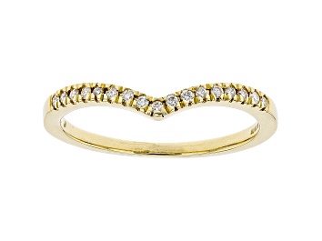 Picture of White Diamond 10k Yellow Gold Band Ring 0.10ctw