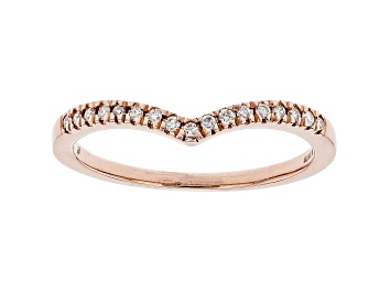 Picture of White Diamond 10k Rose Gold Band Ring 0.10ctw