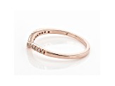 White Diamond 10k Rose Gold Band Ring 0.10ctw